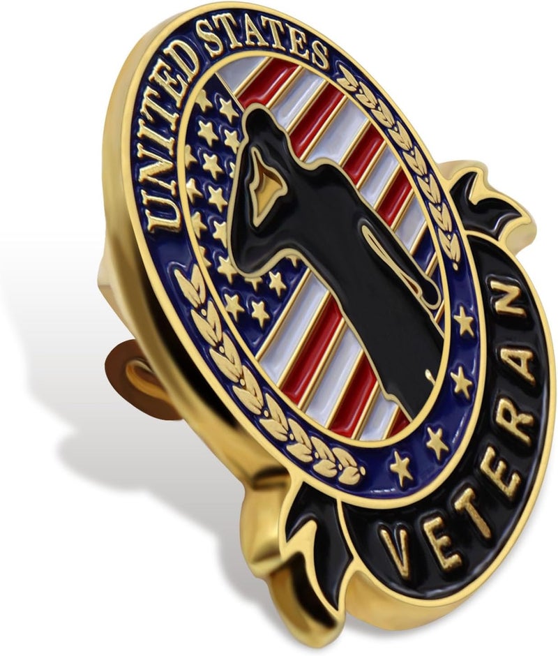 MIDLE Store 10/20/50/100 Pcs US Veteran Pins– Patriotic American Flag Veterans Day Lapel pin Badge Brooch Memorial Day Military Patriotic Decorations Gifts - Image 3
